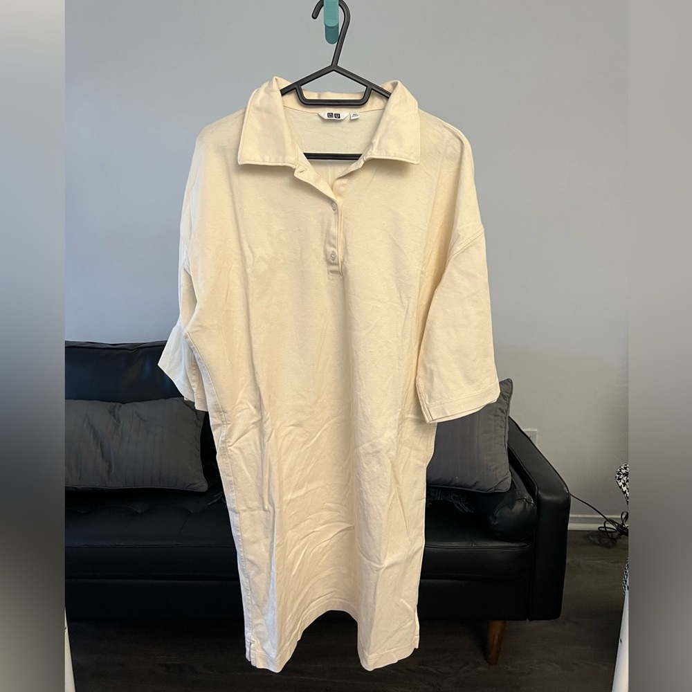 Uniqlo U Oversized Polo Shirt Dress